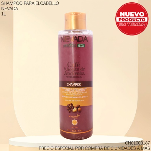 [CN01000187] SHAMPOO NEVADA 1L CAFE & ACEITE DE ANDIROBA 136