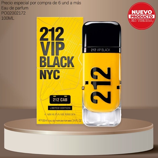[PO02002172] PERFUME 212 VIP BLACK NYC 212 CAB EDP CAROLINA HERRERA 100ML