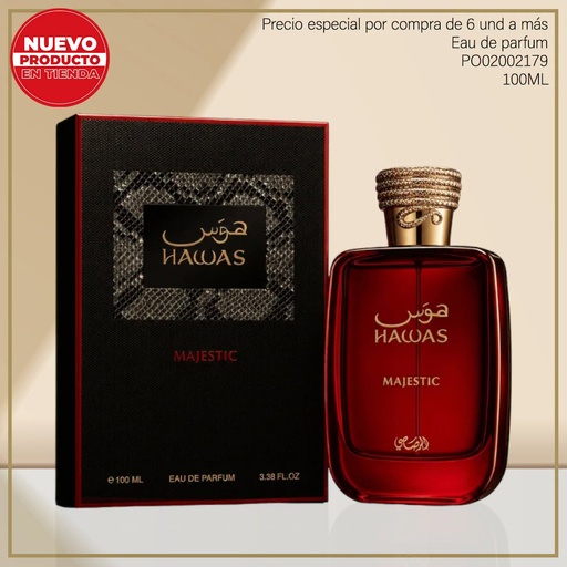 [PO02002179] PERFUME HAWAS RASASI MAJESTIC EDP 100ML