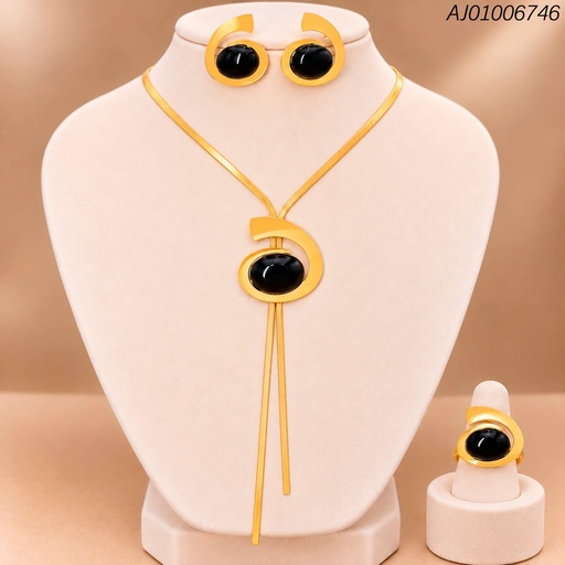[AJ01006746] SET "G" C/OV. NEGRO HORIZONTAL C/ANILLO WH260517