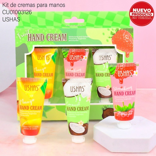 [CU01003126] KIT 3 PCS CREMA USHAS FRUTAS HA600