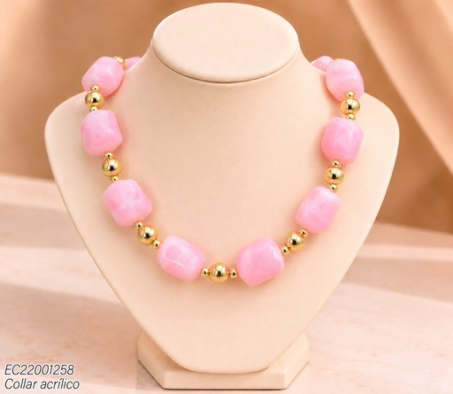 [EC22001258] COLLAR PELOTA RECT. ROSADA CE845-21 (INV526)