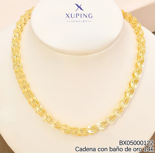 [BX05000122] CADENA BAÑO DE ORO 14K.XUPING ESLABONES COLA DE FENIX 60CM X001264605 (XP)