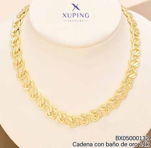 [BX05000132] CADENA BAÑO DE ORO 14K.XUPING MARTILLADA TEJIDO CHINO 49.5CM X001222553 (XP)