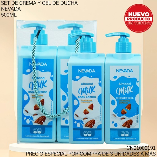 [CN01000191] SET 2PCS CUIDADO NEVADA 500ML ALMOND MILK NV92537/NV92518