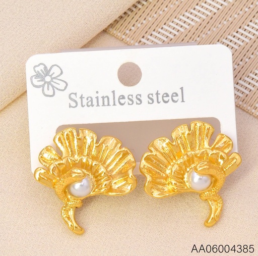 [AA06004385] ARETES ABANICO/PERLA/SEPIENTE KE123998 (KS26)