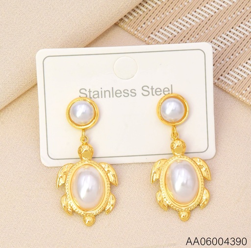 [AA06004390] ARETES PERLA/TORTUGA PERLA COLGANTE KE124045 (KS26)