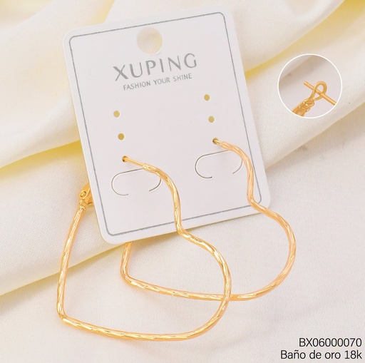[BX06000070] ARGOLLA BAÑO DE ORO 18K.CROQUI CORAZON 44MM X001220877