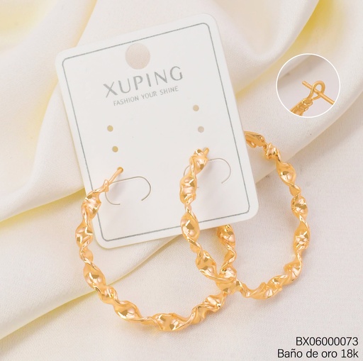 [BX06000073] ARGOLLA BAÑO DE ORO 18K.TORNEADA 40MM X000778895