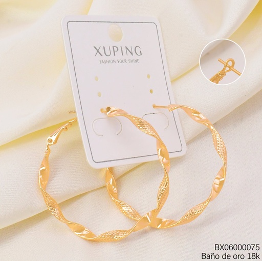 [BX06000075] ARGOLLA BAÑO DE ORO 18K.TORSAL ALARGADO 40MM XX000765512