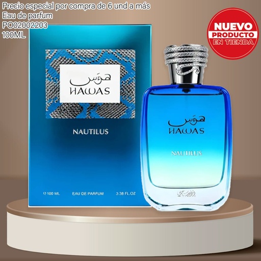 [PO02002203] PERFUME ORIGINAL RASASI HAWAS NAUTILUS FOR HIM EDP SP 100 ML