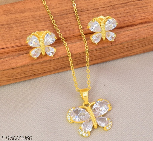 [EJ15003060] SET MARIPOSA ZIRC. HOJA SE1601-284 (INV526)