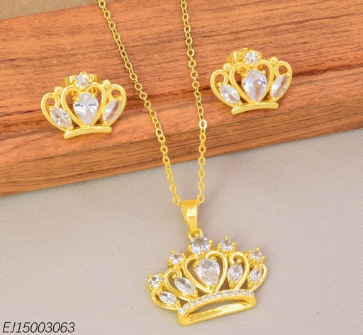 [EJ15003063] SET CORONA ZIRC. GOTA SE1604-284 (INV526)