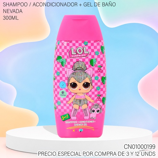 [CN01000199] SHAMPOO INFANTIL LOL SURPRISE - 3EN1 MGA92016
