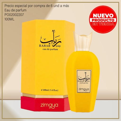[PO02002207] PERFUME ORIGINAL AFNAN ZIMAYA RABAB PULP 100ML/3.4 EDP SPRAY (AMARILLO)