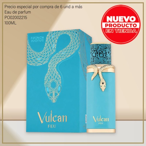 [PO02002215] PERFUME ORIGINAL VULCAN FEU EDP 100ML/3.4 BY FRENCH AVENUE