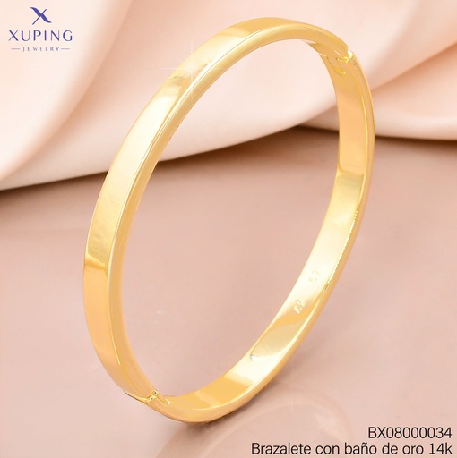 [BX08000034] BRAZALETE BAÑO DE ORO 14K. LISO X001218005 27AGOS(XP)