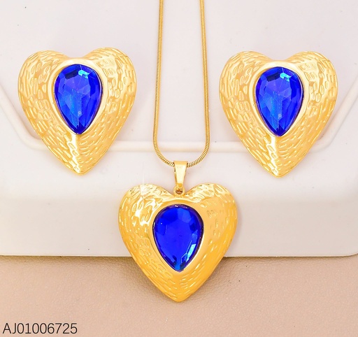[AJ01006725] SET CORAZON GRAB. GOTA AZUL SA1377-143 (INV526)