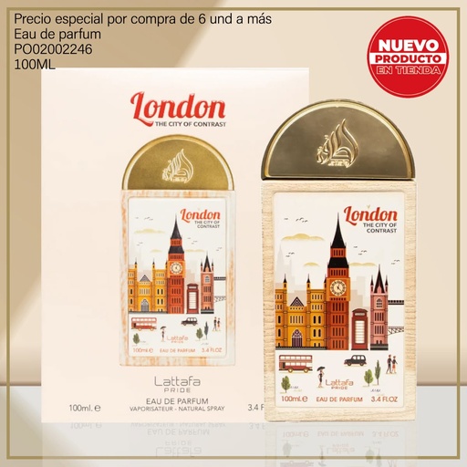 [PO02002246] PERFUME PRIDE LONDON THE CITY LATTAFA 100ML EDP