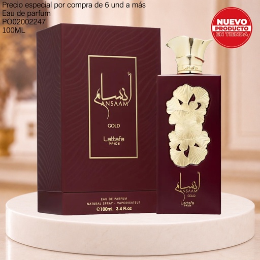 [PO02002247] PERFUME PRIDE ANSAAM GOLF LATTAFA EDP 100ML