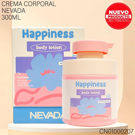 [CN01000207] CREMA CORPORAL NEVADA 300ML HAPPINESS NV90229