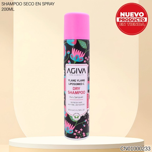 [CN01000233] SHAMPOO EN SECO AGIVA 200ML YLANG YLANG LIPOSOMED C 4118