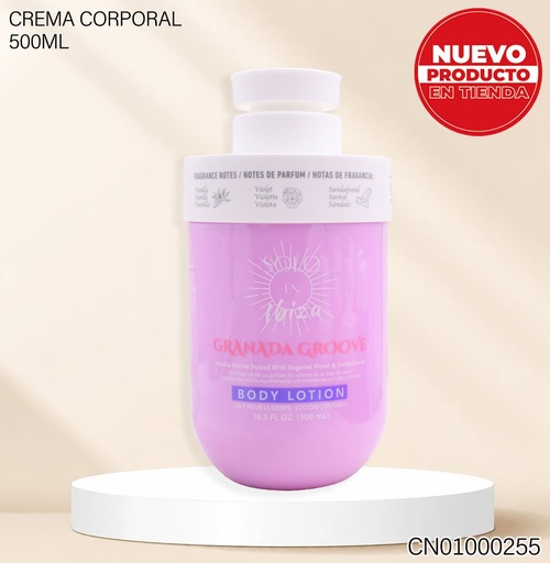 [CN01000255] CREMA CORPORAL SOLO EN IBIZA 500ML GRANADA GROOVE 60715