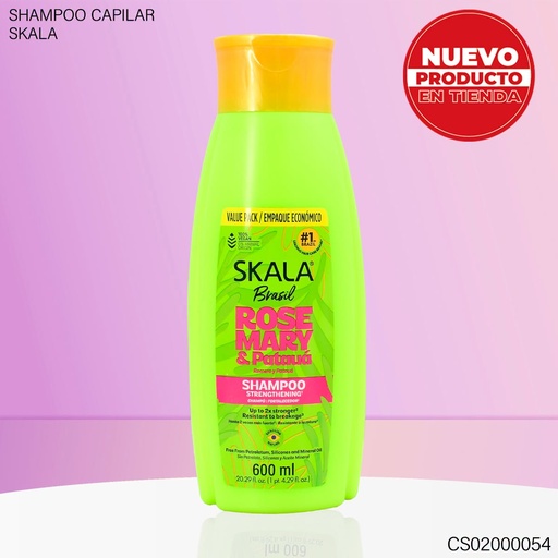 [CS02000054] SHAMPOO SKALA BRASIL ROSE MARY & PATAUA 600ML 1253
