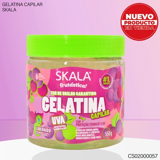 [CS02000057] GEL CAPILAR SKALA FRUTASTICA 550GR UVA 0751