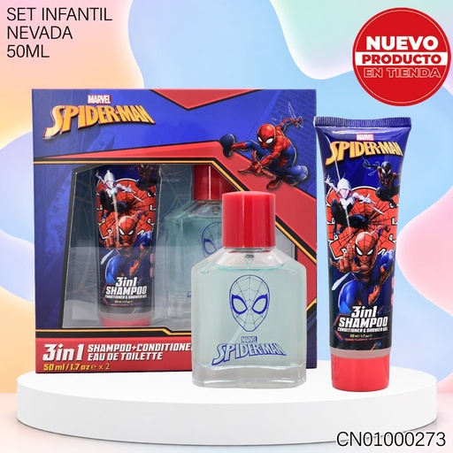 [CN01000273] SET NEVADA 3 EN 1 + PERFUME MARVEL SPIDERMAN MR92124