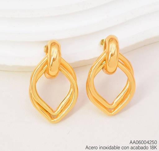 [AA06004250] ARETES RB. ENTRE ACERO INOX. ACABADO 18K (2V26)