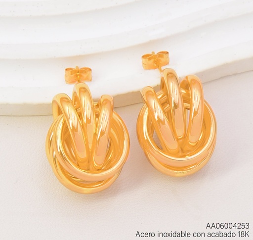 [AA06004253] ARETES RB. ENTRE ACERO INOX. ACABADO 18K (2V26)