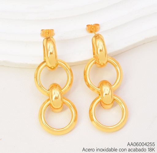 [AA06004255] ARETES RB. ENTRE ACERO INOX. ACABADO 18K (2V26)