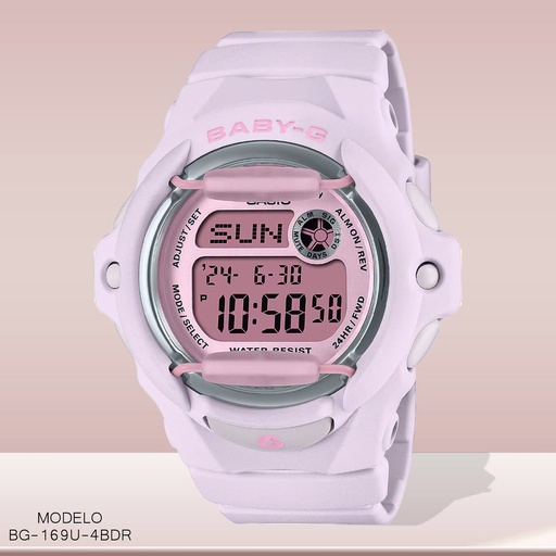 [BG-169U-4BDR] RELOJ CASIO BABY-G DIGITAL DAM. BG-169U-4BDR  (3531) RESINA BLANCA.