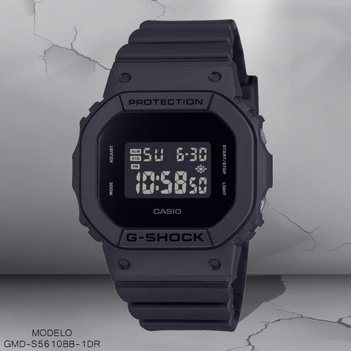 [GMD-S5610BB-1DR] RELOJ CASIO G-SHOCK DIGITAL CAB. GMD-S5610BB-1DR (3523) RESINA NEGRA.