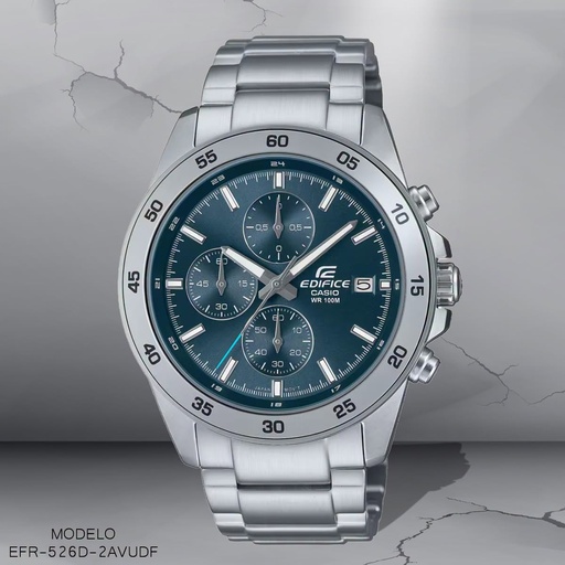 [EFR-526D-2AVUDF] RELOJ CASIO EDIFICE ANALOGO CAB. EFR-526D-2AVUDF (5345) METAL PLAT.