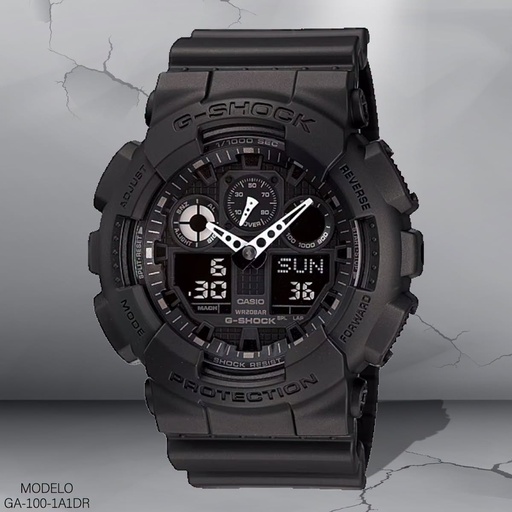 [GA-100-1A1DR] RELOJ CASIO G-SHOCK ANA/DIG. CAB. GA-100-1A1DR (5081) RESINA NEGRA