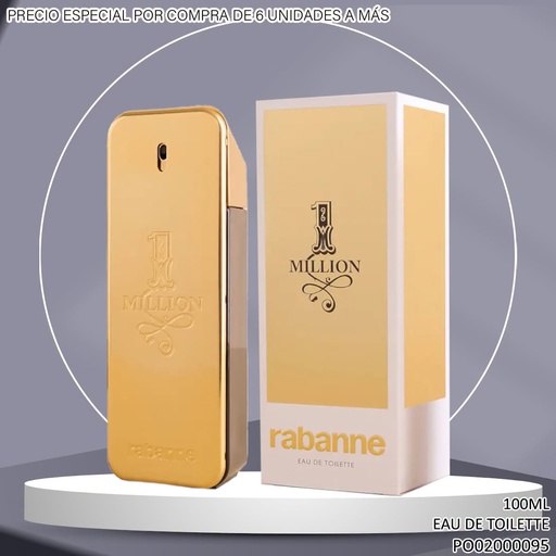 [PO02000095] PERFUME 1 MILLION PACO RABANNE 100ML EDT