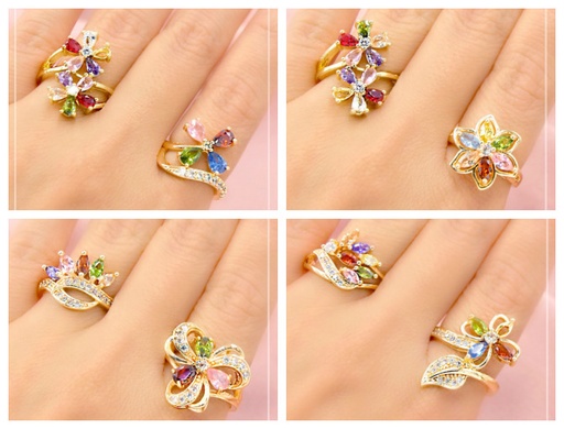 [EA16000237] ANILLO DORADO ESTILOS VARIOS