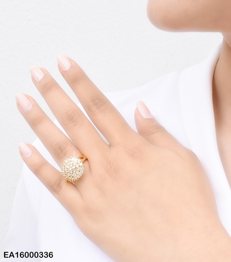 [EA16000336] ANILLO DORADO REDONDO DE ZIRCONIAS