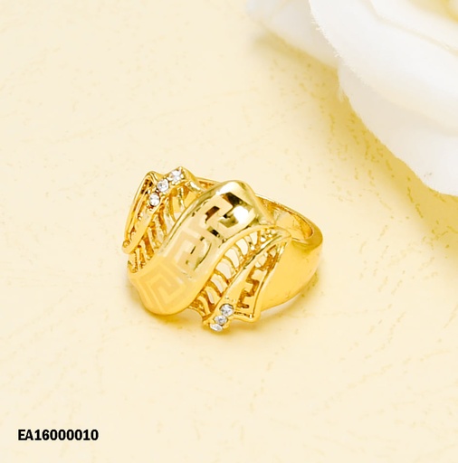 [EA16000010-8] ANILLO LINEA CARTIER CON ZIRCONIA ENCHAPADO ORO