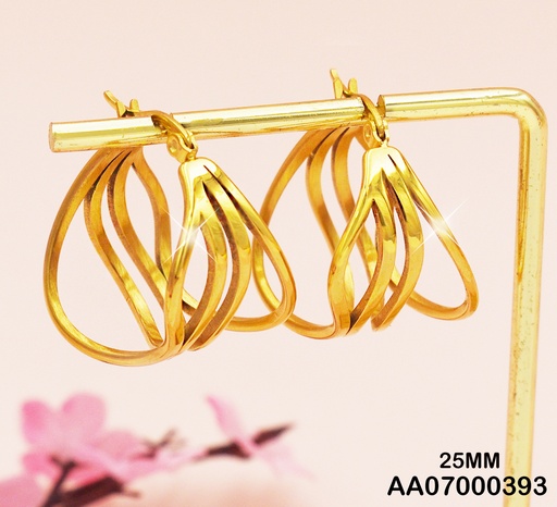 [AA07000393] ARGOLLAS ACERO ANCHAS FORMAS LINEALES 25MM