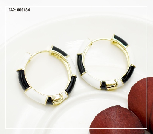 [EA21000184] ARGOLLAS BLANCO CON NEGRO