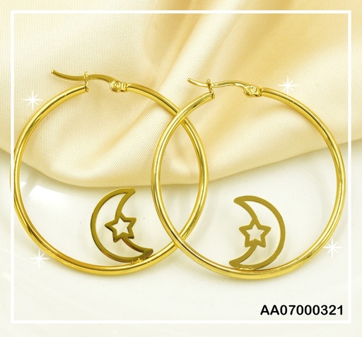 [AA07000321] ARGOLLAS C/CROQUI MEDIA LUNA Y ESTRELLITA