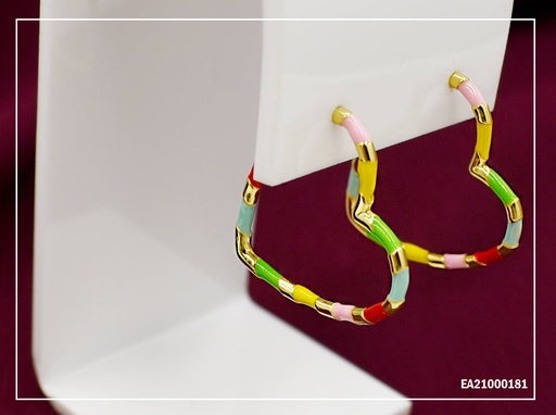 [EA21000181] ARGOLLAS DE CORAZÓN DE COLORES