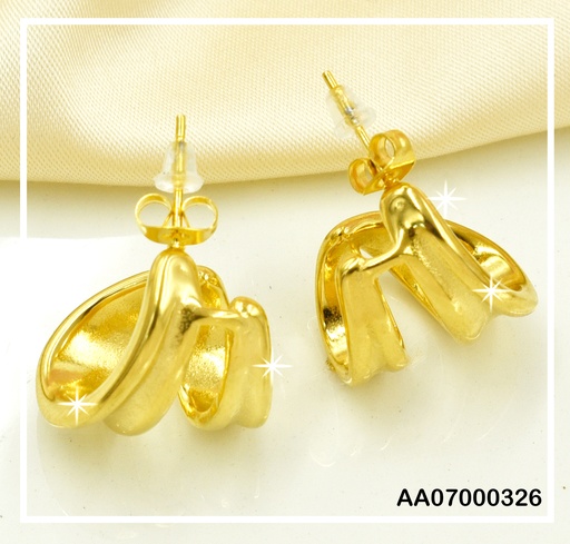 [AA07000326] ARGOLLAS DOBLE FORMA "J"ANCHAS