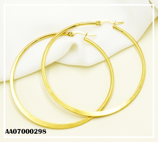 [AA07000298] ARGOLLAS DORADAS APLANADAS POR CURVA 60MM