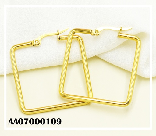 [AA07000109] ARGOLLAS DORADAS CUADRADAS 30MM