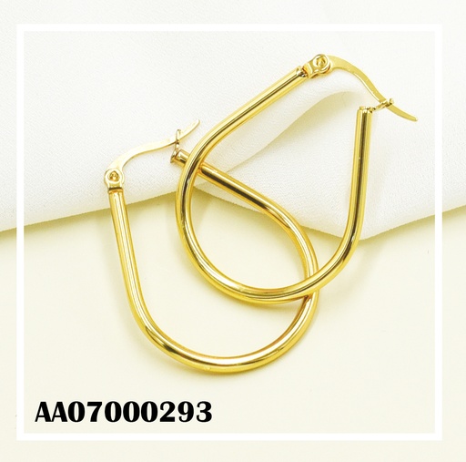 [AA07000293] ARGOLLAS DORADAS FORMA PERA 30MM