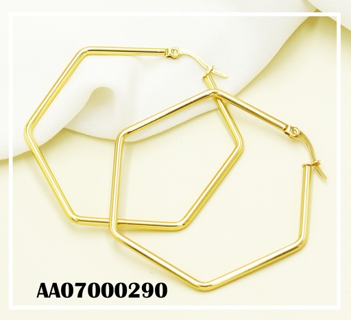[AA07000290] ARGOLLAS DORADAS HEPTÁGONO 50MM